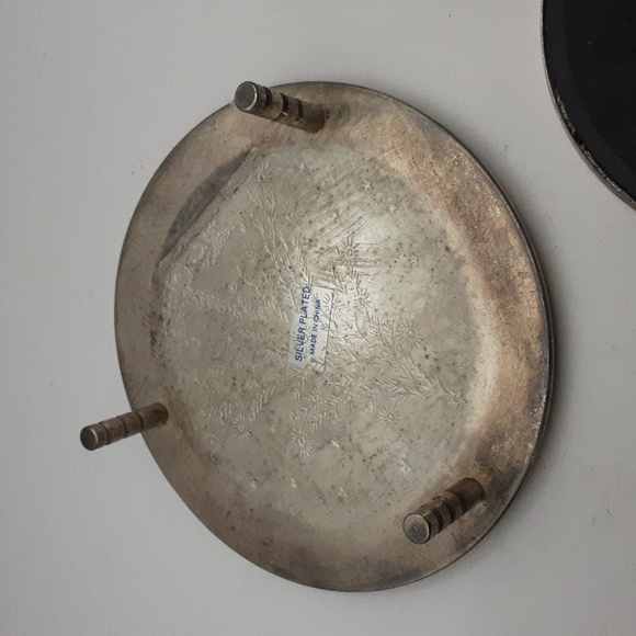 Vintage Silver Plated Christmas Tree "Noel" 6 Coaster Set & Stand - Picture 4 of 8